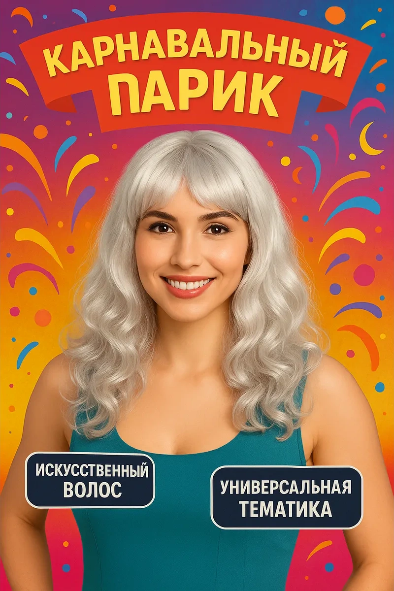 Strana Karnavalia Kadınlar İçin Karnaval Peruk "sarışın" 153607845 Beyaz