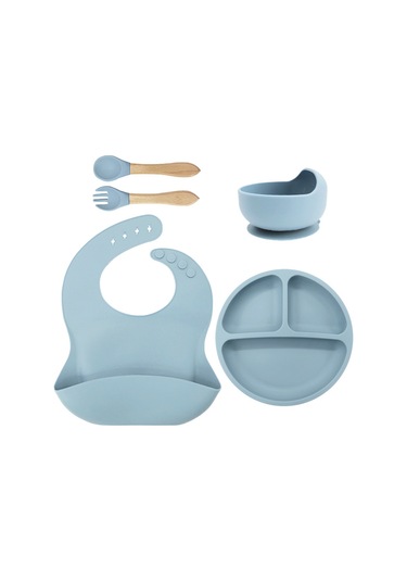 Jianfan Silikon Mama Kabı Bebek Beslenme Takım Gıda Sınıfı Silikon Mor Mor