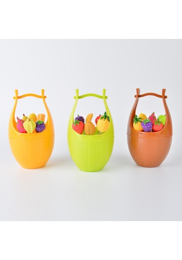 Suntek 1 Set Mix Meyve Çatalları Fıçı Tutucu Snack Yiyecek