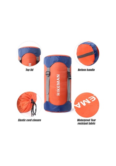 Turuncu Açık Kamp Uyku Tulumu Seyahat Yürüyüş Çuval Taşınabilir Ultra Hafif Su Geçirmez Saklama Torbaları Giyim İçin 15 L M
