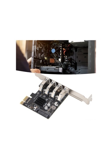Geeroyoo Vl805 Kontrolcü 4 Port Usb 3.0 Pcıe Gen3 X1 X4/x8/x16 Uyumlu 5gbps Hızlı Veri Aktarım Kartı, Bağımsız Koruma Sigortası Ve Sata Güç Kaynağı