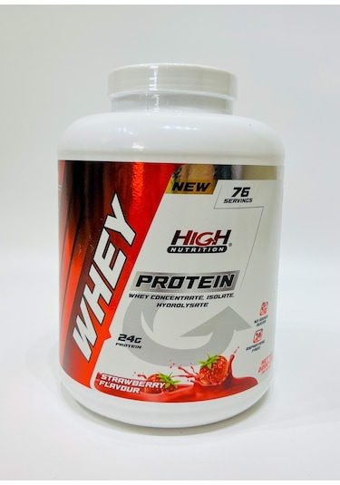Whey Protein Tozu 2280 Gr Çilek Aromalı Protein Tozu 24 Gr Protein Kas Güç 76 Servis