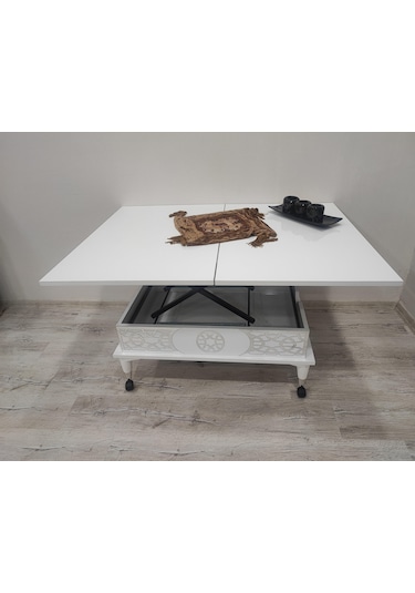 Aras 5 Kademeli Tekerlekli Akıllı Sihirli Orta Sehpa 60x90