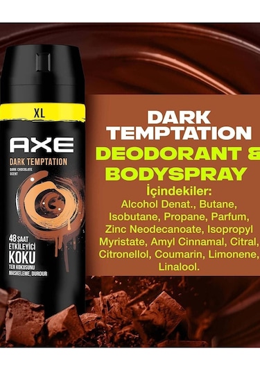 Axe Dark Temptation XL 48H Erkek Sprey Deodorant 200 ML
