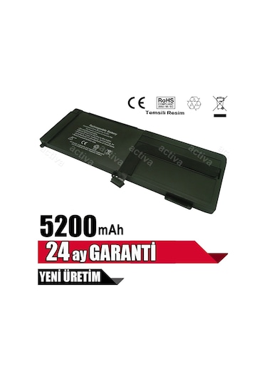 Apple Uyumlu MacBook Pro A1286 2011-2012 Batarya A1382 Kodlu Pil