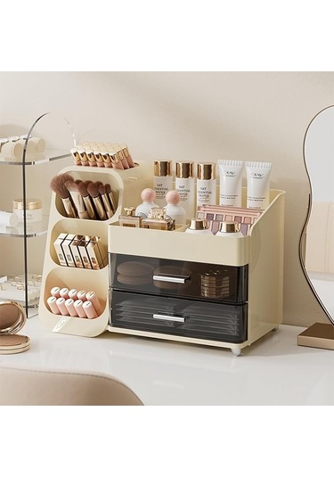 Büyük Kapasiteli Çekmeceli Makyaj Düzenleyici Krem