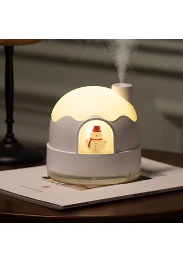 Zay-h006 Plug-in Kardan Adam Nemlendirici Gece Lambası Usb Dilsiz Sevimli Masaüstü Hava Mini Atomizer Hava Nemlendirici Beyaz