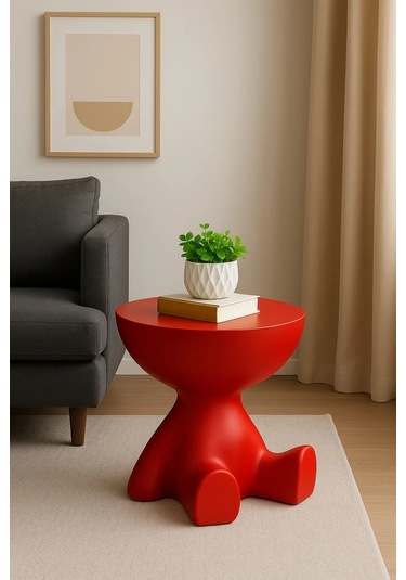 Tedy Yan Sehpa & Ayıcık Zigon Sehpa & Pinterest Sehpa Modeli - Kırmızı Kırmızı