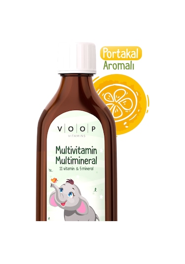 Voop Multivitamin Multimineral Portakal Aromalı Şurup 150 ML
