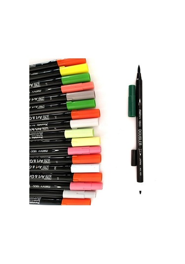 Zig Art&graphic Twin Tut-80 Ve Marvy Brush Kalem Seti-18 Adet Set