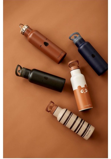 Nuuroo Bertil Pipetli Paslanmaz Çelik Termos Koala Chimera Siyah 350 Ml