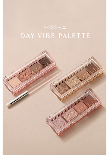Yoğun Pigmentli Mat Ve Işıltılı Tonlar Barındıran 4'lü Far Paleti Day Vibe Palette 4 Prima Pink 4