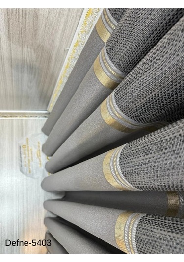 Nivemeshome Defne Gri Ft614166 V-5403 1/3 Sık Pileli Fon Perde Apm Gri