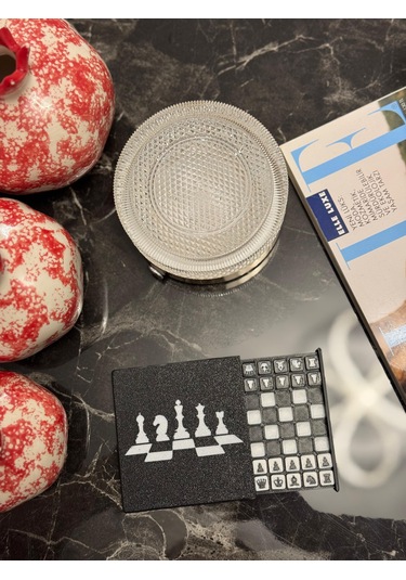 Cep Santrancı - Kompakt Ve Taşınabilir 8cm X 8cm Boyutunda 3d Baskılı Satranç Seti