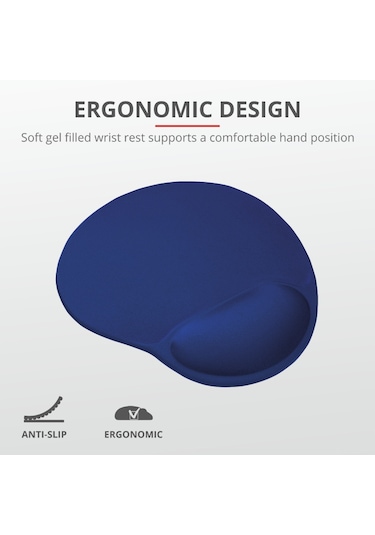Trust 20426 Bıgfoot Ergonomık Mavi Mouse Pad