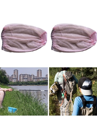 Suntek 2 Adet Kafa Net Mesh Yüksek Görünürlük Evrensel-pembe Pembe