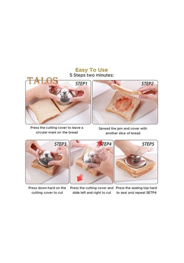 Sandviç Kesici Paslanmaz Çelik Sandviç Makinesi Kalıp Kurabiye Kesici Fıstık/tereyağı Sandviç Aracı Dıy Sandviç Kesiciler 56545800