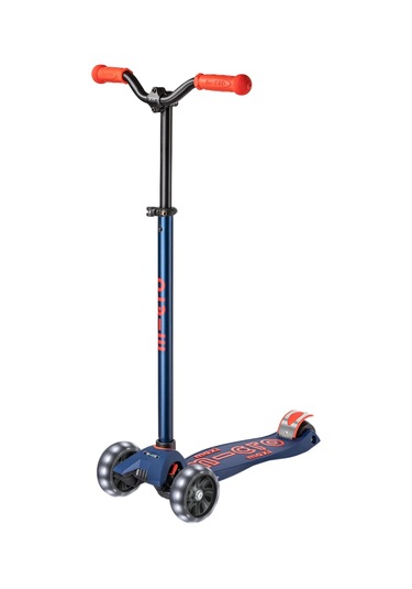 Micro Maxi Deluxe Pro Led 3 Tekerli Işıklı Çocuk Scooter Navy Red