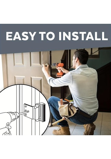 Willowhaven 2 Adet Ev Güvenlik Kapı Kilidi Kolay Kurulum Paslanmaz Siyah Kilit