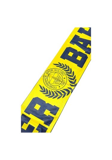 Fenerbahçe Lisanslı Established 1907 Fenerbahçe Şal Atkı Kanarya Baskılı Ahşap Kutulu Sarı - Lacivert