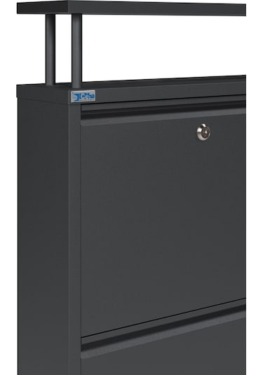 Ceha Kilitli Tablalı 4'lü Metal Ayakkabılık - Siyah K.AYK-2.4/S/P 9005/KL Ceha Kilitli Tablalı 4'lü Metal Ayakkabılık - Siyah K.AYK-2.4/S/P 9005/KL