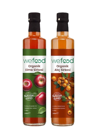 Organik Alıç Sirkesi 500 Ml + Organik Elma Sirkesi 500 Ml