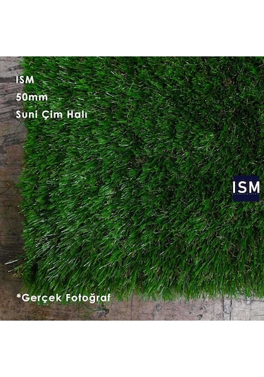 Ism - Suni Yapay Çim Halı - 50Mm Çim Saha Kalitesi - Yeşil