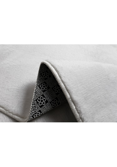 Simirna Ponpon Saçaklı Peluş Yıkanabilir Kaymaz Banyo Paspası 2'li Klozet Takımı Krem Krem