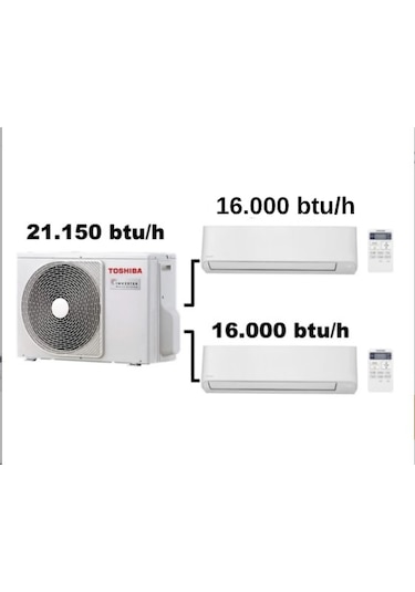 Toshiba 2M 16000 Btu Ve 16000 Btu Iç Üniteli Multi Klima