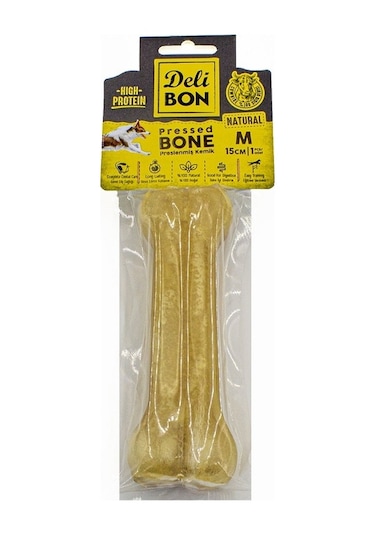 Delibon Gerçek Deriden Yetişkin Köpek Ödül Kemiği 15 CM