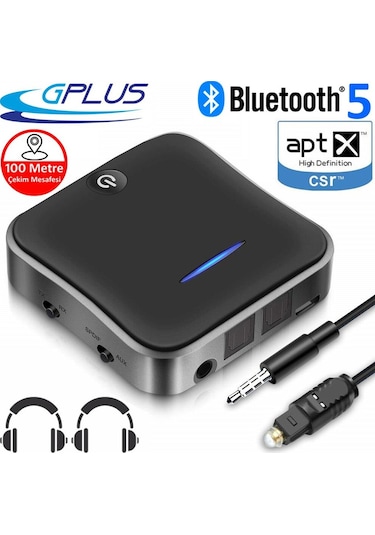Gplus B19 Bluetooth 5.0 Transmitter Aptx Ses Alıcı Verici Tx Rx