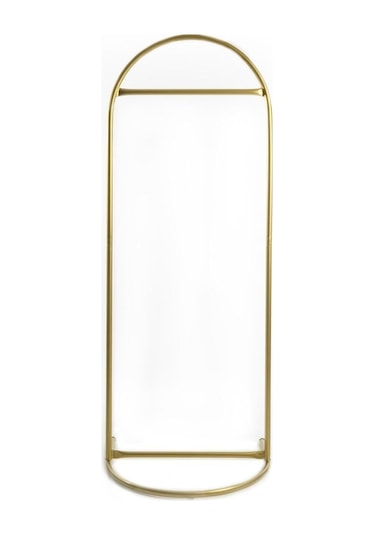 Butik Stil Oval Askılık Konfeksiyon Askılığı Altın Renk Askılık Gold Elbise Askılığı Ayaklı Askılık Gold