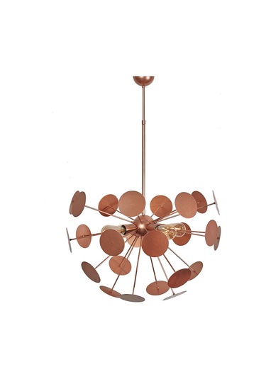 Luzarana Rosso Bakır Metal Gövde Tasarım Lüx Avize Çok Renkli