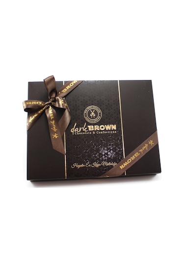 Dark Brown Hediyelik Çikolata 800 Gr Kutuda Karışık Spesiyel ve Madlen Çikolata