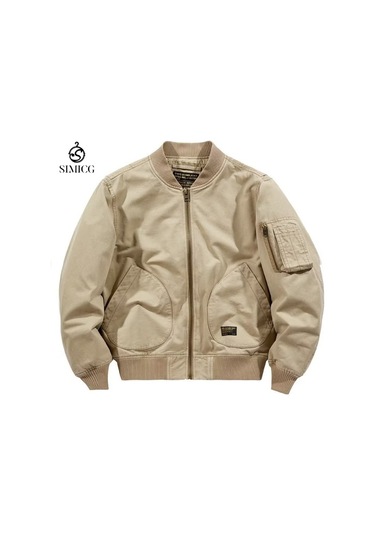 Erkekler İçin Dayanıklı Pilot Ceketi Haki