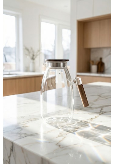 Pureglass Akasya Kapaklı Cam Sürahi - 2200 Ml