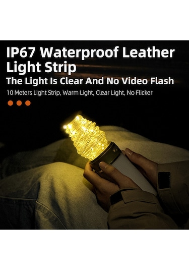 Wezone Yeşil Kamp Feneri, 5+4 Aydınlatma Modu, 2200mah Power Bank, Ip67 Su Geçirmez, Elden Taşınabilir, Çadır Ve Bahçe Için Yeşil