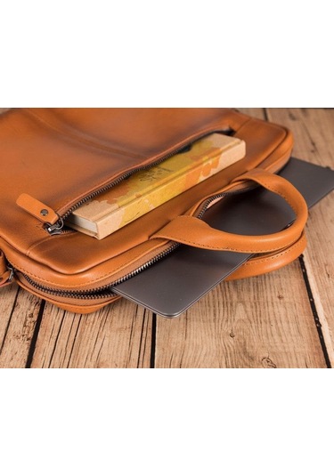 Soriel Leather Business Briefcase / Laptop Case 16" Çok Renkli
