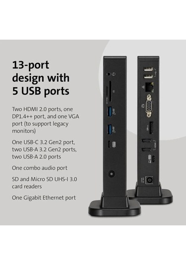 Kensington Üçlü Ekran Usb-c Bağlantı İstasyonu K37060na Usb-c Triple Display 100w