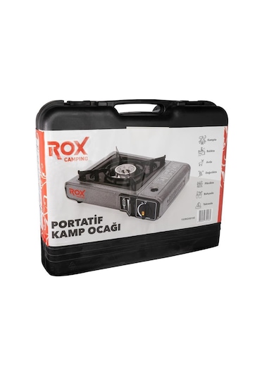 Rox Camping 0103 Tekli Portatif Kamp Ocak Ekstra Gaz  Girişli