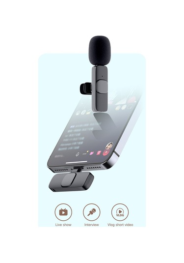Yifomall Kablosuz Mini Mikrofon Seti - Android İçin 20m Menzilli, 5 Saat Çalışma Süresi, Canlı Yayın Ve Kayıt İçin