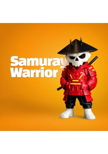 Kuru Kafa Samuray Warrior Özel Seri Kırmızı Özel Seri Koleksiyon Ürünü Oyuncak Figür