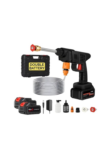 Kablosuz Yüksek Basınçlı Su Tabancası Şarj Edilebilir Çift Bataryalı Dmb