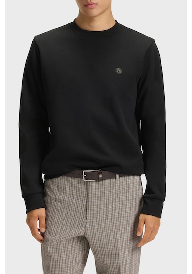 Boss Erkek Sweat 50520302 002 Siyah Siyah