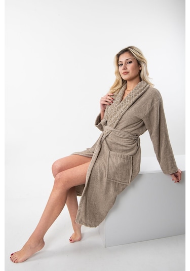 Güvenal Soft Unisex Bornoz 2 Kahverengi