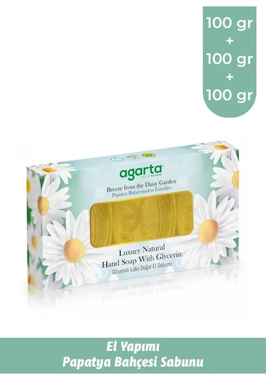 Agarta El Yapımı Doğal El Sabunu Papatya Bahçesi 3 x 100 G