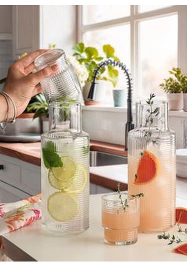 La V Helen Karaf Ve Kapaklı Bardak Seti 1200 Cc