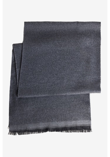 Erkek Antrasıt Grı Desenli Sıcak Tutan Atkı Antrasıt Grı