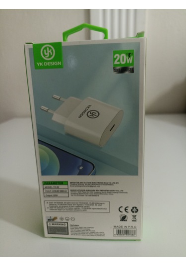Yk Design Yk82 Pd20w Süper Hızlı Şarj Başlığı Beyaz-Sadece Adaptör
