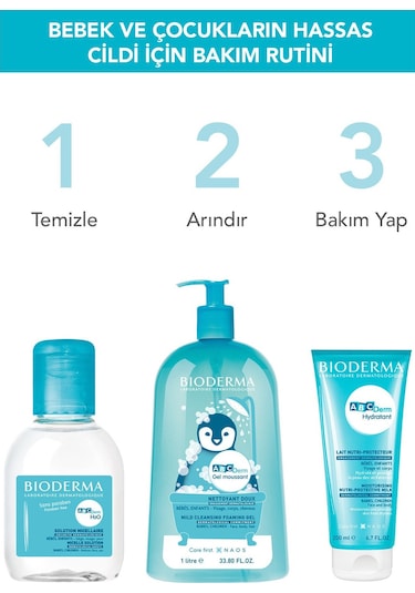 Bioderma ABCDerm Foaming Cleanser Saç ve Vücut Temizleme Jeli 1000 ML